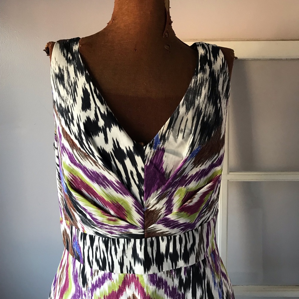 Lafayette 148 Multicolor Abstract Pattern Dress - image 4